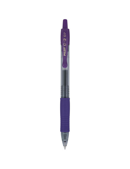 Bolígrafos de Gel Pilot G2 Fina 0.7mm Uva - Paquete de 12