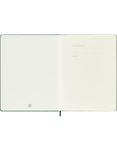 Cuaderno Moleskine XL Tapa Dura Liso Verde Mirtillo 192 Páginas