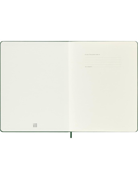 Cuaderno Moleskine XL Tapa Dura Liso Verde Mirtillo 192 Páginas