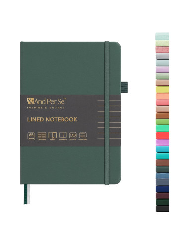 Cuaderno A5 Rayado And Per Se 160 Páginas Verde Tapa Dura