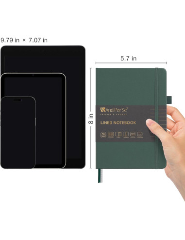 Cuaderno A5 Rayado And Per Se 160 Páginas Verde Tapa Dura