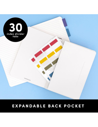 Cuaderno Tapa Blanda PAPERAGE Mediano 160 Páginas Rayadas Cognac