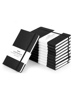 Cuadernos Huhuhero A5 Tapa Dura 10 Páginas Rayadas Negro