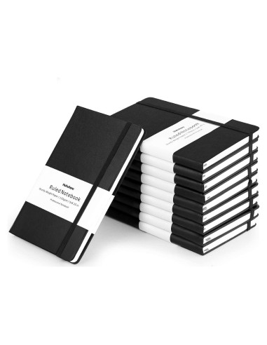 Cuadernos Huhuhero A5 Tapa Dura 10 Páginas Rayadas Negro