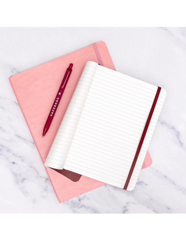 Cuaderno Tapa Blanda PAPERAGE Mediano 160 Páginas Rayadas Cognac