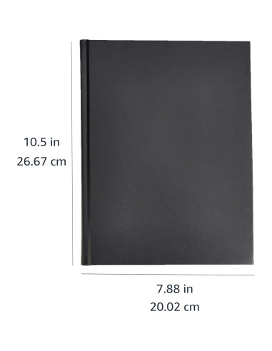 Diarios Profesionales Amazon Basics, 2 Unidades, Negro, 26.67x19.05 cm