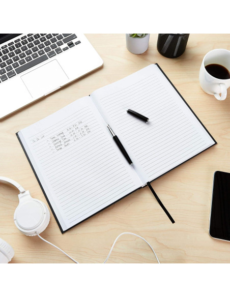 Diarios Profesionales Amazon Basics, 2 Unidades, Negro, 26.67x19.05 cm