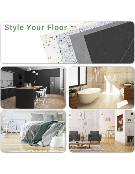 Paquete de 40 baldosas de vinilo autoadhesivas ZRJT 30.48 cm