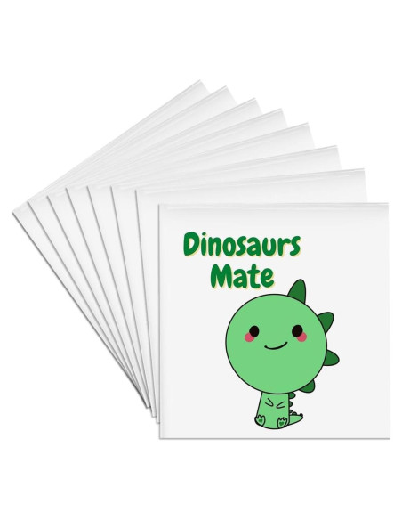 Juego de 8 Posavasos de Cerámica 3dRose - Dinosaurios