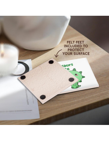 Juego de 8 Posavasos de Cerámica 3dRose - Dinosaurios