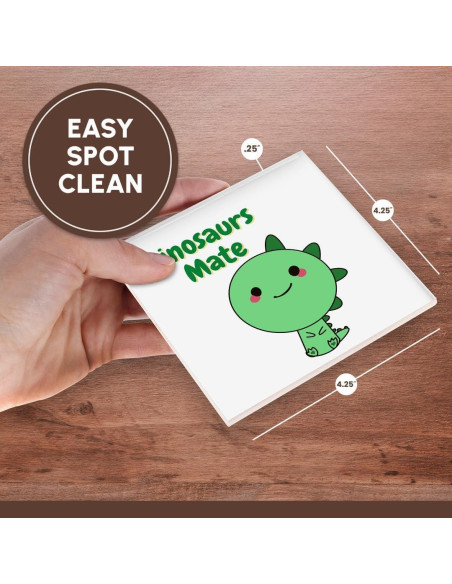 Juego de 8 Posavasos de Cerámica 3dRose - Dinosaurios