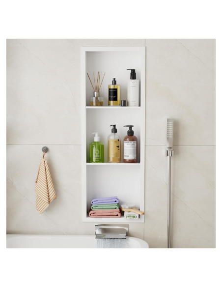 Nicho de Ducha Empotrado Oenalw 30.48x91.44cm Acero Inoxidable