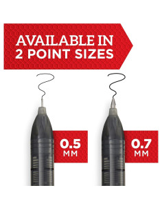 Bolígrafo Rollerball Sharpie 0.5mm Tinta Negra - Paquete de 12 2