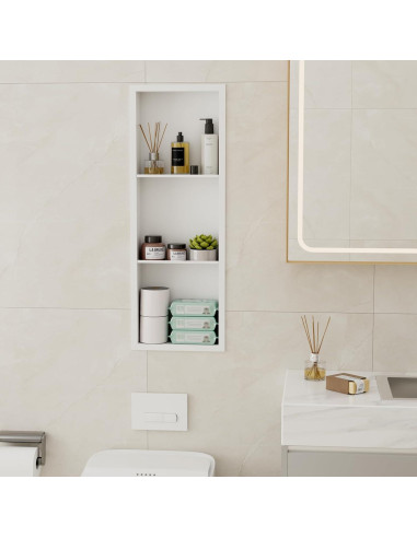 Nicho de Ducha Empotrado Oenalw 30.48x91.44cm Acero Inoxidable