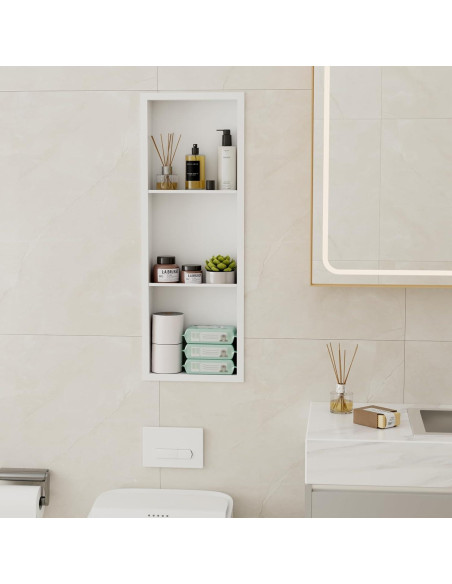 Nicho de Ducha Empotrado Oenalw 30.48x91.44cm Acero Inoxidable