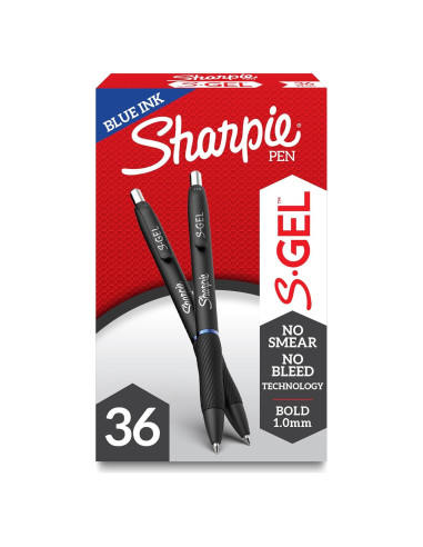 Bolígrafos de Gel Sharpie S-Gel 1.0mm Tinta Azul 36 Unidades