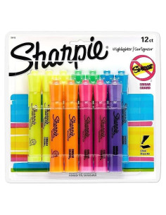 Marcadores Fluorescentes Sharpie 12 Unidades Punta Biselada