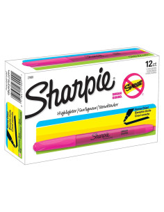 Marcadores Sharpie Pocket 27009 Rosa Fluorescente, 12 Unidades