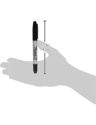 Marcador Permanente Twin Tip Sanford 32201 Punta Fina y Ultra Fina Negro