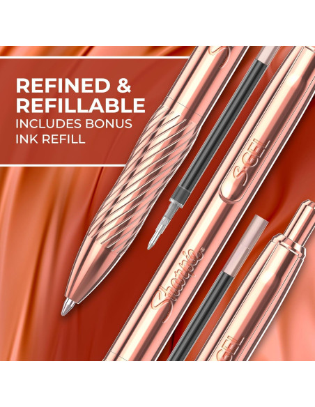 Bolígrafo Gel Sharpie S-Gel Cobre 0.7mm Tinta Negra Recargable