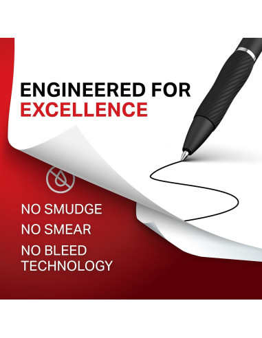 Bolígrafos de Gel Sharpie S-Gel 0.5mm Negro - 12 Unidades