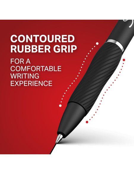 Bolígrafos de Gel Sharpie S-Gel 0.5mm Negro - 12 Unidades