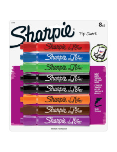 Marcadores para Pizarra Sharpie, Punta de Bala, 8 Colores, Bajo Olor