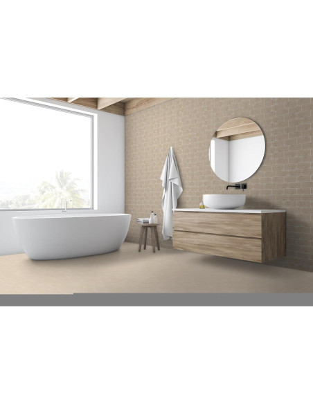 Azulejo de Cerámica Beige Squarefeet Depot 3x6" (80 piezas)