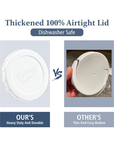 Tarro de Vidrio de 3.785 L con Tapa Hermética Folinstall