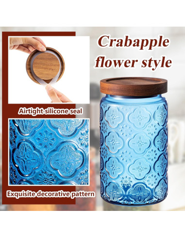 Tarros de Vidrio Vintage Outus 5 Pcs 700ml y 1000ml con Tapas