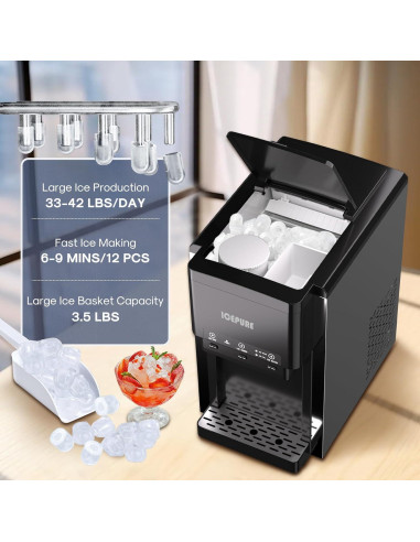 Enfriador de Agua 3 en 1 ICEPURE con Fabricador de Hielo 19 kg/día