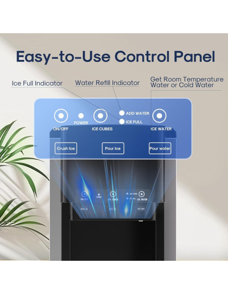 Enfriador de Agua 3 en 1 ICEPURE con Fabricador de Hielo 19 kg/día