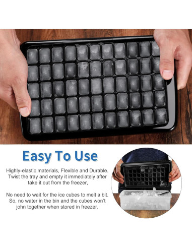 Bandeja de Hielo ARTLEO con Tapa y Contenedor 55 Cubos
