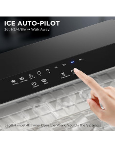 Fabricador de Hielo Portátil EXTRAFEIN 11.79 kg/día, Autolimpiante 2