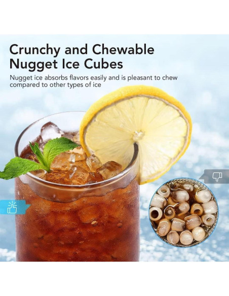 Máquina de Hielo de Mostrador Garvee ICJU_IZ01 44 kg/día Acero Inoxidable