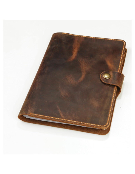Cubierta de Cuero Genuino para Bloc de Notas Steno 25x17.5cm