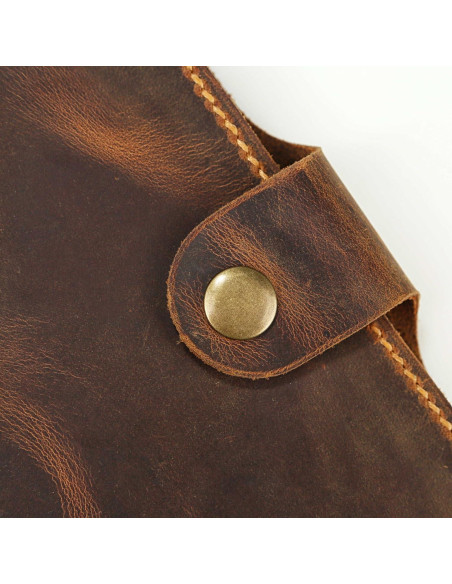 Cubierta de Cuero Genuino para Bloc de Notas Steno 25x17.5cm