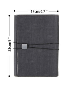 Funda de Folio Galagee para Cuaderno A5 Negro - Organizador Múltiple 2