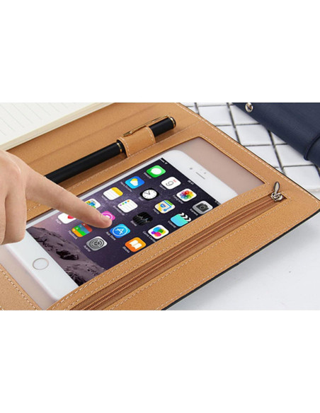 Funda de Folio Galagee para Cuaderno A5 Negro - Organizador Múltiple Funda de Folio Galagee para Cuaderno A5 Negro - Organizador Múltiple