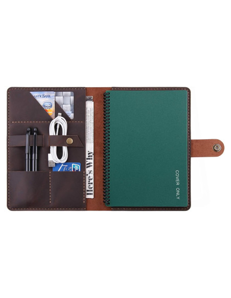 Cubierta de Cuero Robrasim A5 Hecha a Mano - Café