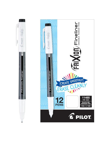 Bolígrafos Borrables Pilot FriXion 0.7 mm Negro - Paquete 12