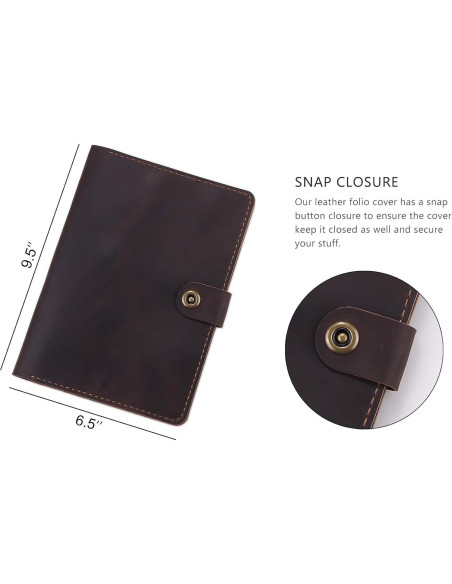 Cubierta de Cuero Robrasim A5 Hecha a Mano - Café