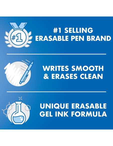 Bolígrafos Borrables Pilot FriXion 0.7 mm Negro - Paquete 12 Bolígrafos Borrables Pilot FriXion 0.7 mm Negro - Paquete 12