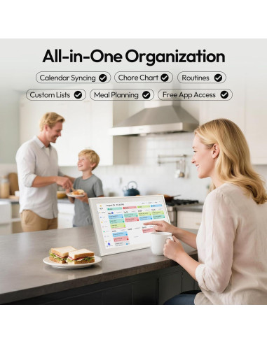 Calendario Digital de Pared BOCT 39.6 cm - Pantalla Táctil 32GB