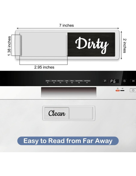 Imán Limpio Sucio para Lavavajillas Oxepleus 17.78x5.08cm