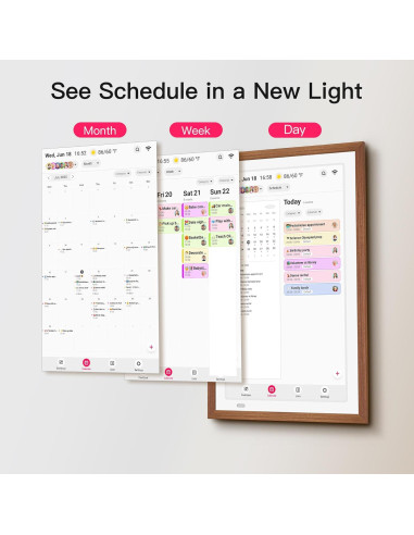 Calendario Digital de Pared 21.5" BIGASUO Táctil HD