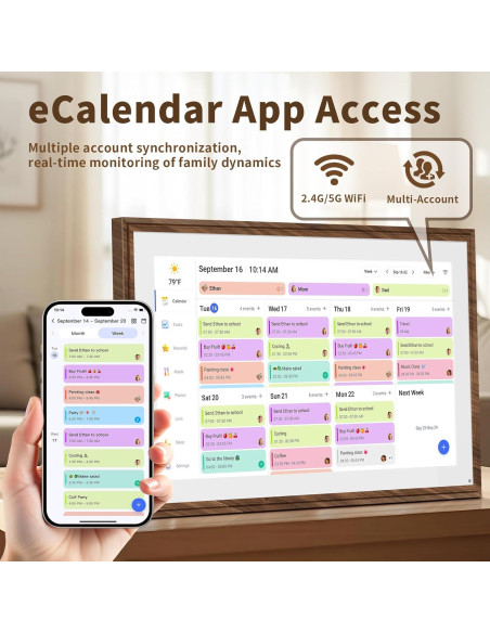 Calendario Digital 15.6" Canupdog Pantalla Táctil Full HD