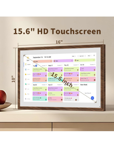Calendario Digital 15.6" Canupdog Pantalla Táctil Full HD