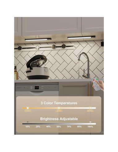 Luces Bajo Gabinete Inalámbricas Tnight 12" 3pk LED Sensor Movimiento