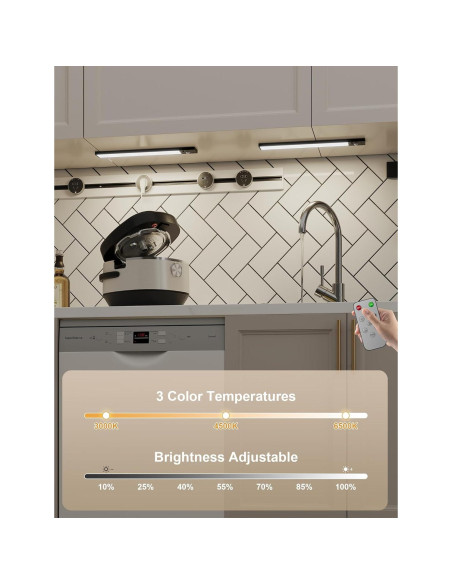 Luces Bajo Gabinete Inalámbricas Tnight 12" 3pk LED Sensor Movimiento